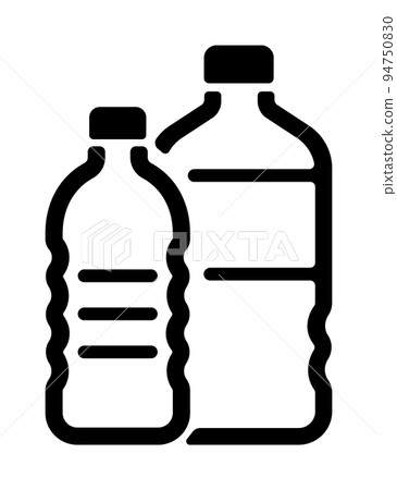 PET 瓶垃圾/塑料垃圾矢量圖標說明 PET 瓶垃圾/塑料垃圾矢量圖標說明 94750830