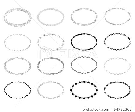 Elliptical frame set with 16 decorative borders Elliptical frame set with 16 decorative borders 94751363