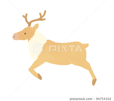 奔跑的馴鹿的插圖 94754102