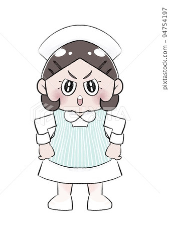 護生戴著護士帽生氣 94754197