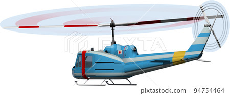 Illustration of a police helicopter seen from the side. background transparent image Illustration of a police helicopter seen from the side. background transparent image 94754464