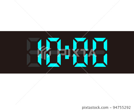 Digital number clock face vector illustration Digital number clock face vector illustration 94755292