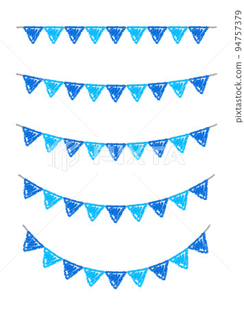 Crayon material decoration set garland 94757379