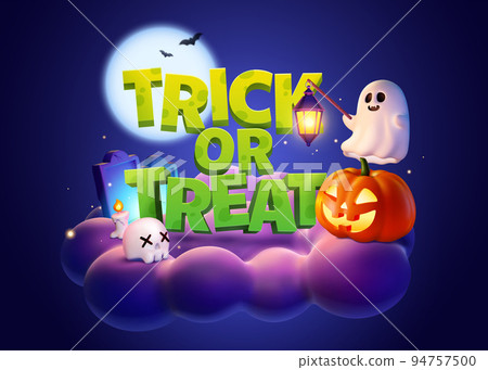 3D Spooky Halloween poster 3D Spooky Halloween poster 94757500