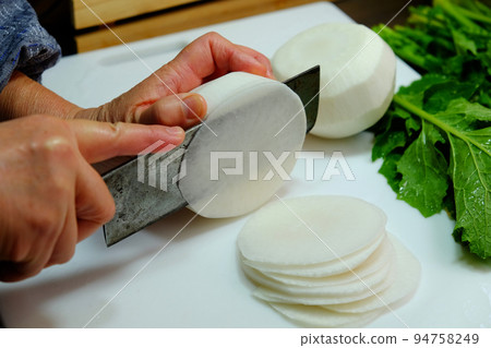 Turnips being cooked Turnips being cooked 94758249