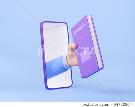 Internet library, online education concept 94758864