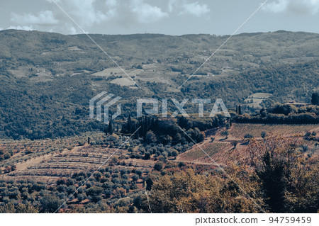 Beautiful view of Tuscany landscape and landmarks. Summer in Italy 94759459