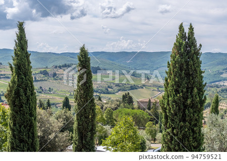 Beautiful view of Tuscany landscape and landmarks. Summer in Italy 94759521