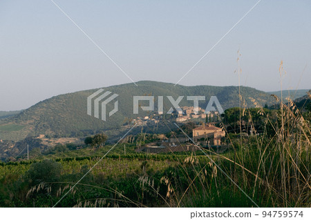 Beautiful view of Tuscany landscape and landmarks. Summer in Italy Beautiful view of Tuscany landscape and landmarks. Summer in Italy 94759574