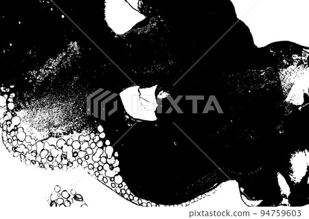 Ink drops vector texture. Grunge spilled watercolor background. Copyspace. 94759603