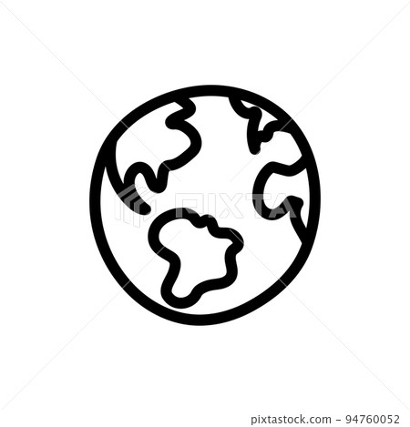 Set of black vector icons, isolated against white background. Flat illustration on a theme planet Earth Set of black vector icons, isolated against white background. Flat illustration on a theme planet Earth 94760052
