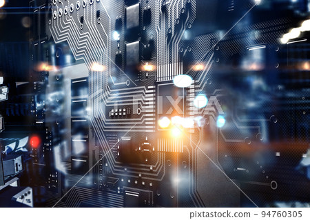 Innovative technologies image . Mixed media Innovative technologies image . Mixed media 94760305