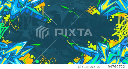 Abstract Urban Street Art Graffiti Style Vector Illustration Background Template 94760722
