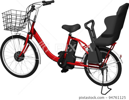 Electric bicycle with online child seat