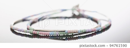 Shiny luxury hand bracelet made of semiprecious stones Shiny luxury hand bracelet made of semiprecious stones 94761590
