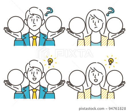 男女情侶(情侶)比較和復制空間【矢量圖素材】 男女情侶(情侶)比較和復制空間【矢量圖素材】 94761828