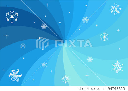 Winter banner in blue color with snowflakes. Vector illustration. 94762823