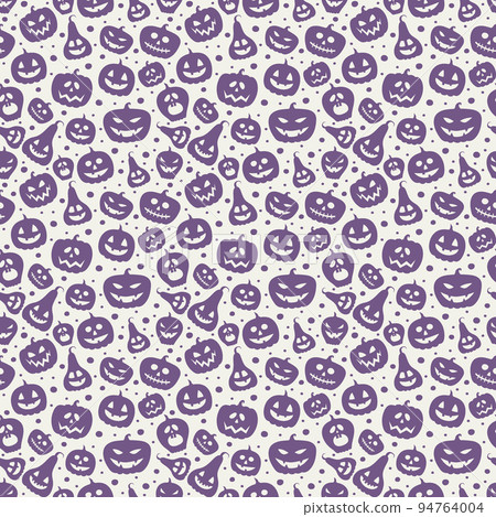 Design of Halloween pattern with funny pumpkin lanterns. Vector Design of Halloween pattern with funny pumpkin lanterns. Vector 94764004