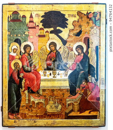 The Old Testament Trinity, 17th century. Velikiy Novgorod, Russia The Old Testament Trinity, 17th century. Velikiy Novgorod, Russia 94764132