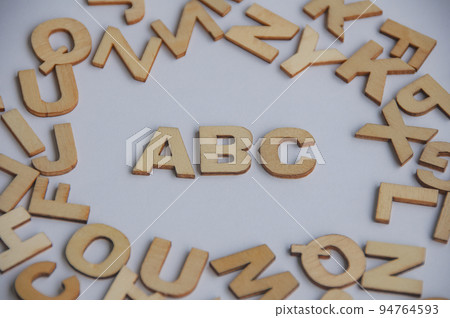 ABC text on white background. Education concept. ABC text on white background. Education concept. 94764593