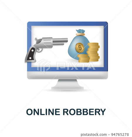 Online Robbery icon. 3d illustration from cybercrime collection. Creative Online Robbery 3d icon for web design, templates, infographics and more Online Robbery icon. 3d illustration from cybercrime collection. Creative Online Robbery 3d icon for web design, templates, infographics and more 94765278