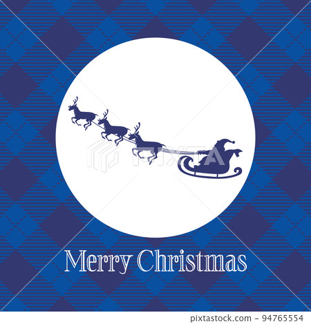 Full moon and Santa Claus illustration image check pattern 94765554