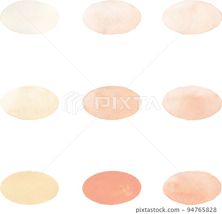 beige circle painted by watercolor beige circle painted by watercolor 94765828