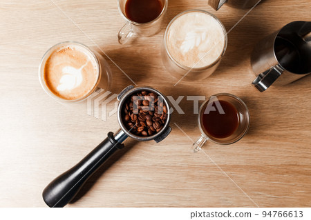 Professional coffee making accessories concept.. 94766613