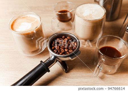 Professional coffee making accessories concept.. Professional coffee making accessories concept.. 94766614