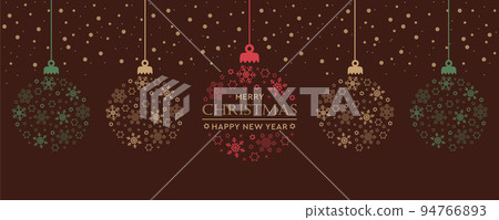 hanging bright christmas ball decoration with snowflakes hanging bright christmas ball decoration with snowflakes 94766893