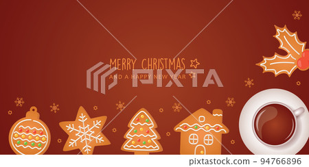 sweet tasty gingerbread deer and coffee on christmas morning sweet tasty gingerbread deer and coffee on christmas morning 94766896