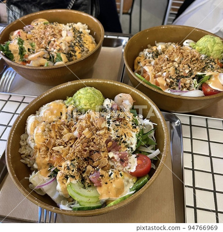 Veggie bowl in a trendy Korean cafe 94766969
