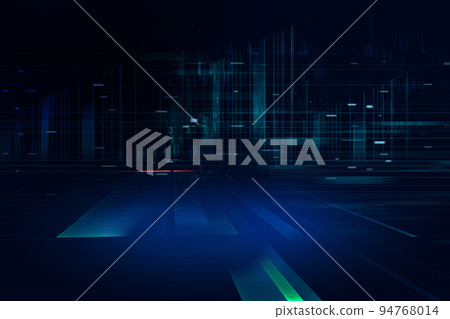Graphical abstract digital data center with binary code concept series  94768014
