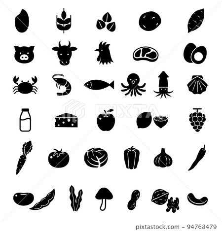 Food icon set 94768479