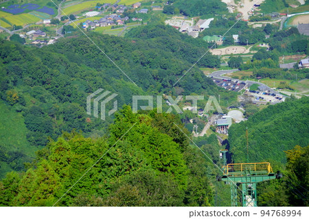 Mt. Katsuragi Ropeway Looking down at the trailhead from the summit 94768994