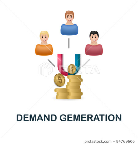 Demand Gemeration icon. 3d illustration from customer relationship collection. Creative Demand Gemeration 3d icon for web design, templates, infographics and more 94769606