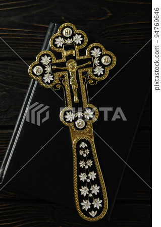 Concept or composition of Eucharist, close up Concept or composition of Eucharist, close up 94769646