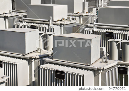 batch of industrial transformers ready for shipment to the buyer 94770051