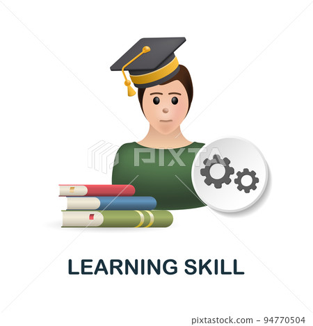 Learning Skill icon. 3d illustration from cognitive skills collection. Creative Learning Skill 3d icon for web design, templates, infographics and more 94770504