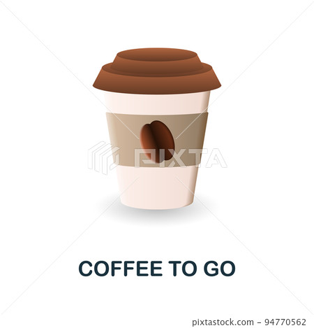 Coffee To Go icon. 3d illustration from coffee collection. Creative Coffee To Go 3d icon for web design, templates, infographics and more 94770562