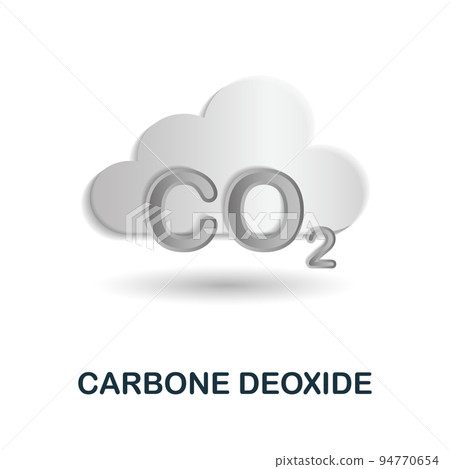 Carbone Deoxide icon. 3d illustration from climate change collection. Creative Carbone Deoxide 3d icon for web design, templates, infographics and more 94770654