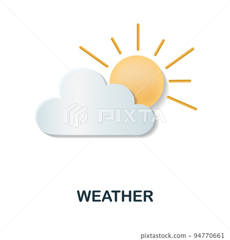 Weather icon. 3d illustration from climate change collection. Creative Weather 3d icon for web design, templates, infographics and more 94770661