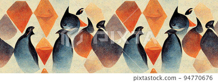 Penguin pattern, seamless pattern, background material Penguin pattern, seamless pattern, background material 94770676