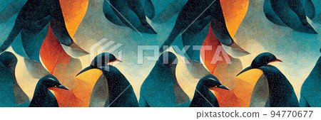 Penguin pattern, seamless pattern, background material Penguin pattern, seamless pattern, background material 94770677