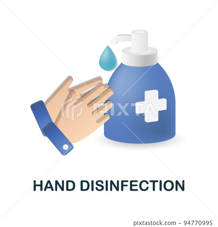 Hand Disinfection icon. 3d illustration from cleaning collection. Creative Hand Disinfection 3d icon for web design, templates, infographics and more Hand Disinfection icon. 3d illustration from cleaning collection. Creative Hand Disinfection 3d icon for web design, templates, infographics and more 94770995