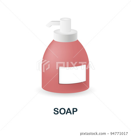 Soap icon. 3d illustration from cleaning collection. Creative Soap 3d icon for web design, templates, infographics and more 94771017