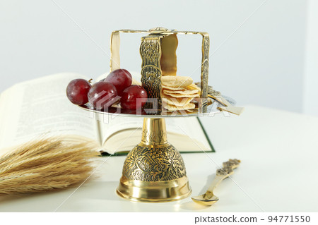 Concept or composition of Eucharist with different accessories 94771550