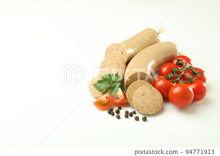 Concept of tasty food, liverwurst, space for text Concept of tasty food, liverwurst, space for text 94771913