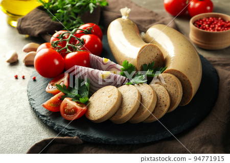 Concept of tasty food, liverwurst, close up 94771915