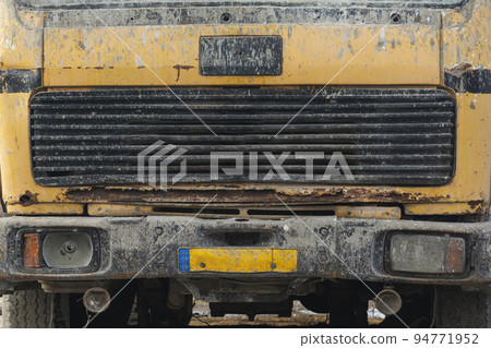 Front view of a truck used for cement works Front view of a truck used for cement works 94771952